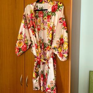 Pink Floral Robe